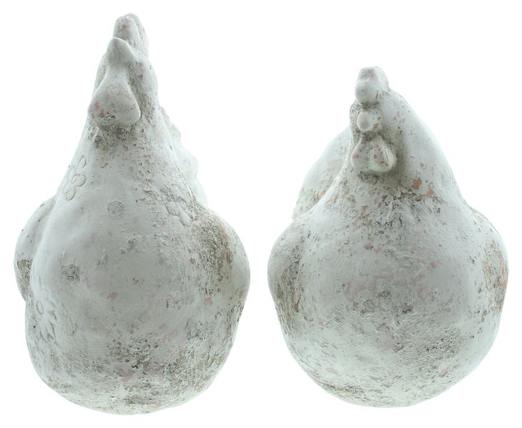 FRANK FLECHTWAREN | Figur Huhn & Hahn, 2er Set, TERRACOTTA, 23.5X14.5X23.5CM