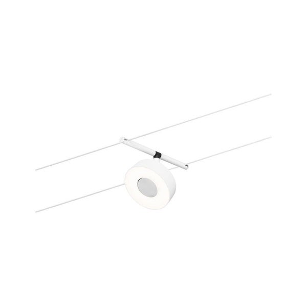 LED Seilsystem Spot Circle in Weiß-matt und Chrom 5W 180lm
