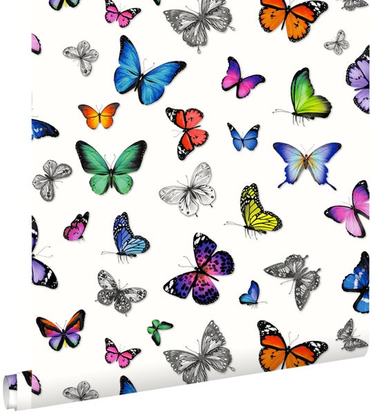 ESTAhome Tapete Schmetterlinge Multicolor - 53 cm x 10,05 m - 138507
