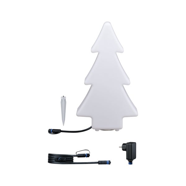 Plug & Shine Set LED Lichtobjekt Tree inkl. 2m-Kabel und Trafo IP67 3000K 2,8W Weiß