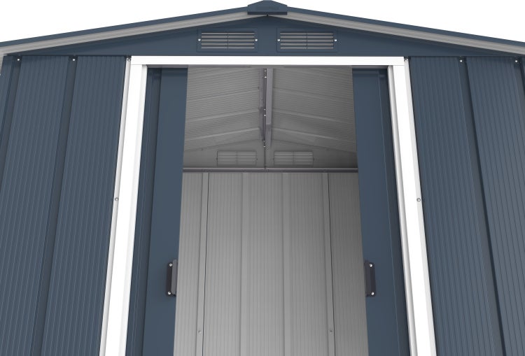 Metall Gerätehaus 202x113 Gartenhaus Schiebetüren