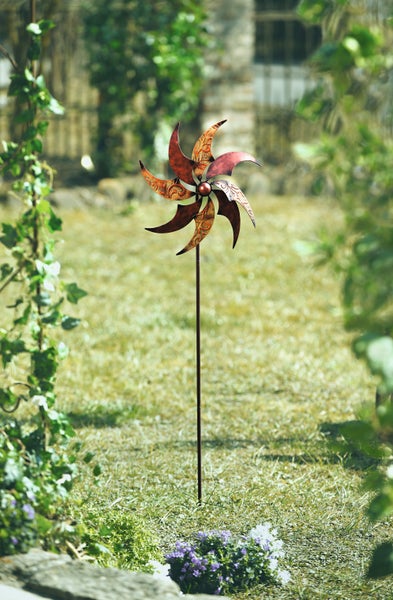 FRANK FLECHTWAREN | Windrad Schimmer, METALL, Ø 39 cm, GH 119 cm