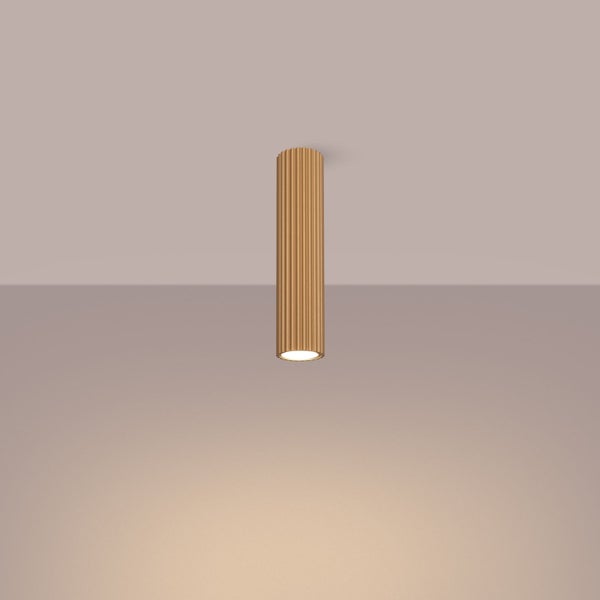 Zylinderförmige Deckenleuchte mit gerippter Oberfläche