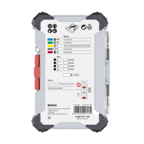 Bosch Bitset Spezifikationen auf der Verpackung