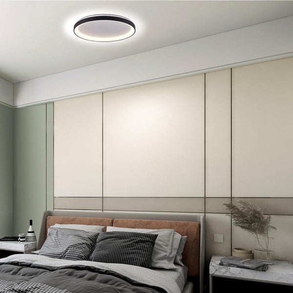 LED Deckenleuchte Ringlede in Schwarz und Weiß 2x 10W 1600lm
