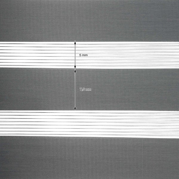 ECD Germany Doppelrollo Klemmfix ohne Bohren 55x150 cm Dunkelgrau, lichtdurchlässig und verdunkelnd, Duo Rollo für Fenster & Türen, Fensterrollo Seitenzugrollo Klemmrollo Sonnenschutzrollo Zebrarollo