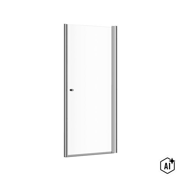 Duschdrehtür aus Sicherheitsglas mit Rahmen für den Nischeneinbau