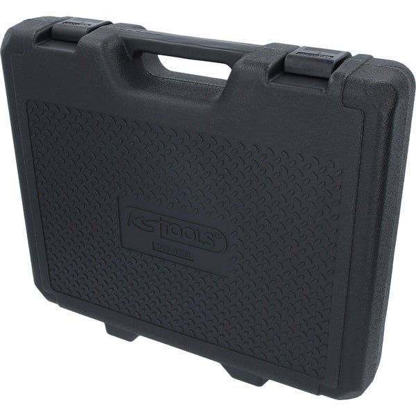 Geöffneter Werkzeugkoffer mit Fächern für verschiedene Werkzeuge