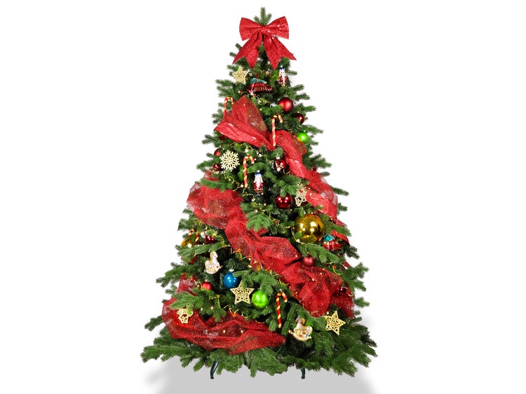 LAALU Set Weihnachtskugeln 152 Stück in Luxusbox SYMBOL WEIHNACHTEN für Weihnachtsbäume 240-270 cm