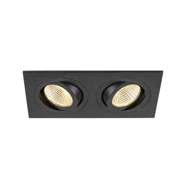 LED Deckeneinbauleuchte New Tria in Schwarz 2x 14W 1280lm