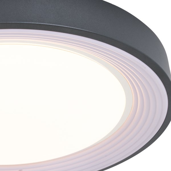 Moderne Deckenleuchte Grau mit Weiß 48cm inkl. LED Dimmbar - Kanton