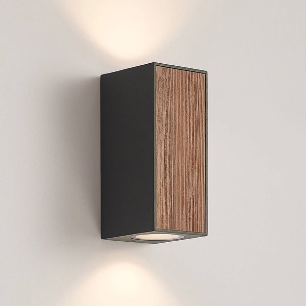 Lucande Wandleuchte außen Cimala (Modern) aus Aluminium (2 flammig, GU10) - Außenwandleuchten Wandlampe Led Außenlampe Outdoor für Außenwand/Hauswand Haus Terrasse & Balkon Licht nach