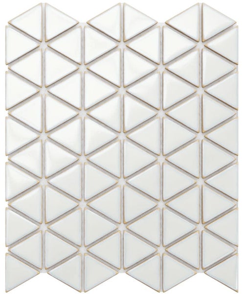 Keramikmosaik auf Netz für Bad oder Küche 26.3cm x 30.3cm  - Triangular Blanket