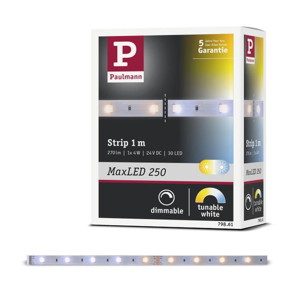 Paulmann MaxLED 250 LED-Streifen, ein Meter, dimmbar und einstellbare Farbtemperatur