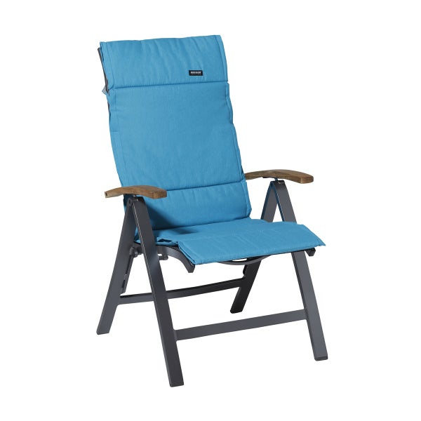Hochlehnerauflage Fiber Deluxe Panama aqua - Ca. 125x50 cm - 4er-Set