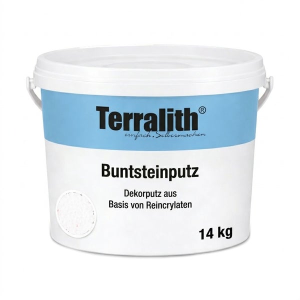 Terralith Buntsteinputz, Dekorputz auf Basis von Reinacrylaten, 14 Kilogramm Eimer