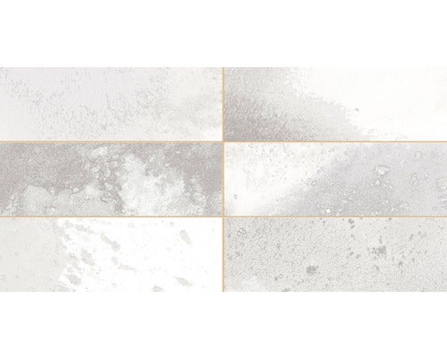 Wandfliese FS Tradition Brick silver LT 20x40cm