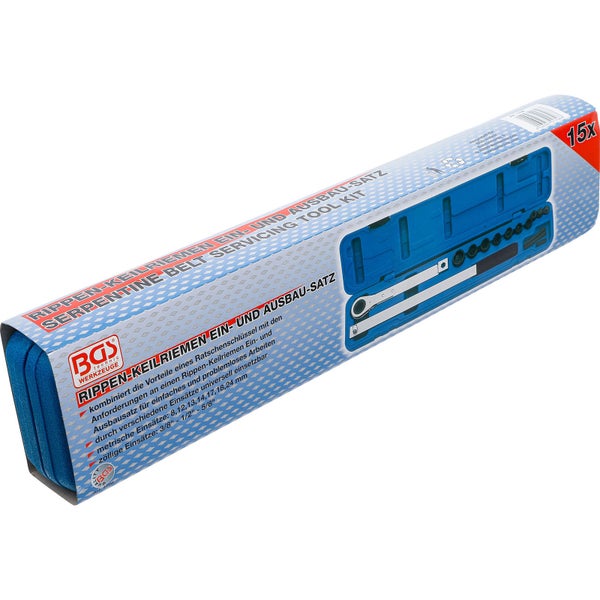 BGS Rippen-Keilriemen-Ein- und Ausbau-Satz 10 mm (3/8) + 12,5 mm (1/2) - 1706