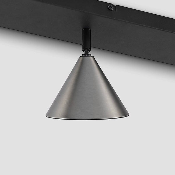 Lucande Deckenlampe Kartio (Design, Modern) in Schwarz aus Metall (4 flammig GU10) - Design Deckenleuchte Lampe Wohnzimmerleuchte