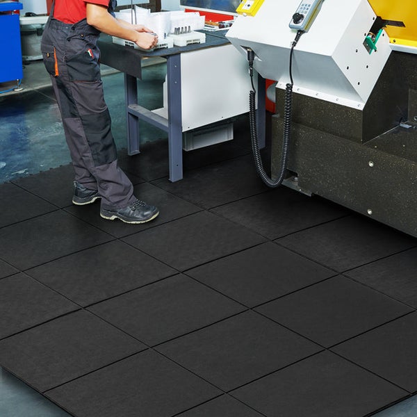 Gummimatte - Stecksystem - Größe: 92x92 cm - Glatt