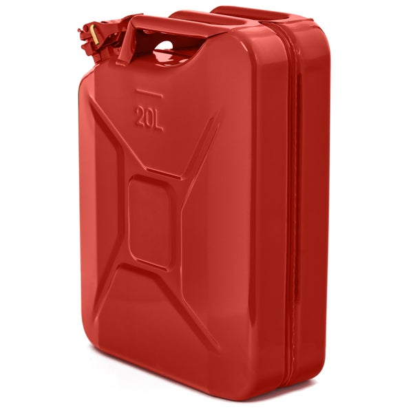 BW® Kraftstoffkanister Metall Benzinkanister 2x 20 Liter - Rot - RAL 3000 - TÜV-geprüft und UN-Zulassung - Made in Europe