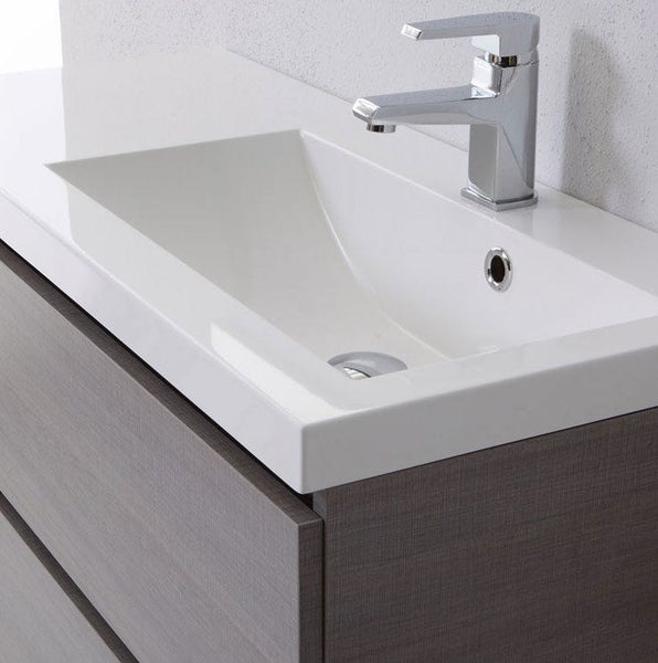 Badezimmer- Set mit Tiefe 39cm und Waschbecken rechts | Manhattan