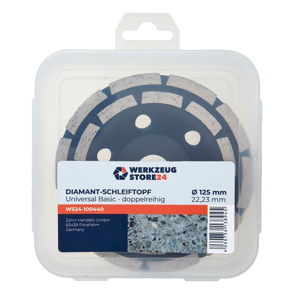 Diamantschleiftopf Universal Basic mit 125 Millimeter Durchmesser
