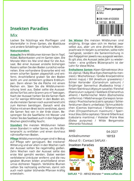 SAFLAX  - Insekten Paradies - Mix - 1000 Samen