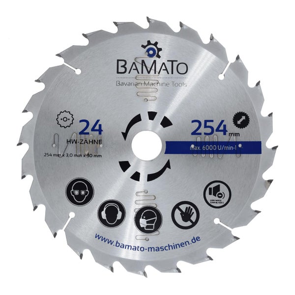 BAMATO Kreissägeblatt, 254 Millimeter Durchmesser