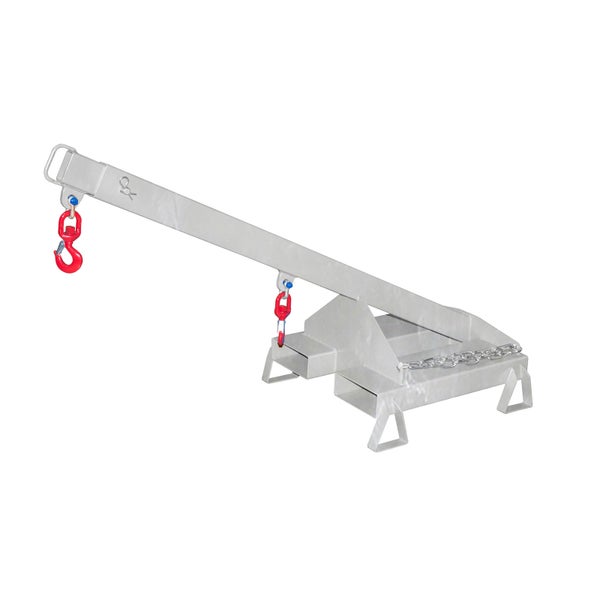 Lasttraverse aus Metall mit Haken