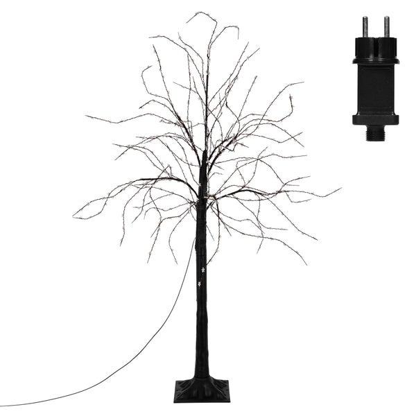 ECD Germany LED-Baum 120 cm mit 480 warmweißen LEDs, Künstlicher Weihnachtsbaum, Lichterbaum mit sternförmigen Lampen, Deko-Baum für Weihnachten, Flexibel Zweige, Weihnachtsdeko für Innen & Außen IP44