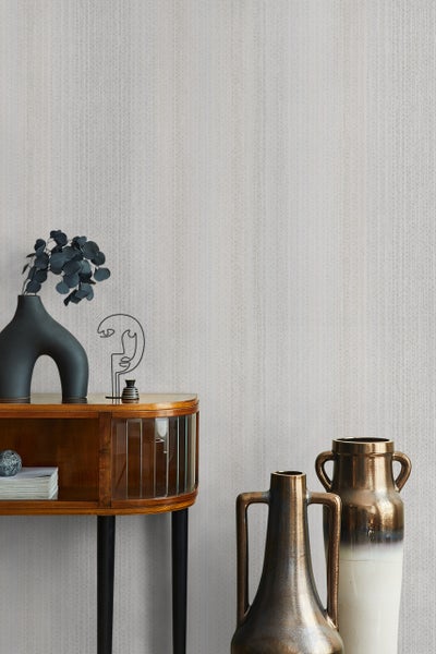 Tapete Beige Streifen Klassisch für Wohnzimmer Schlafzimmer MADE IN GERMANY 10,05 x 0,53m