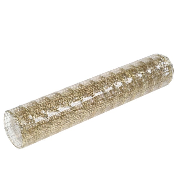 Rolle Drahtgitter aus Metall, quadratische Maschung, in Schutzfolie verpackt.