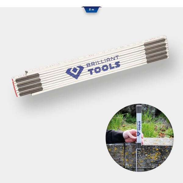 Gliedermaßstab von Brilliant Tools, 2 Meter lang