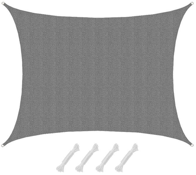 AMANKA 90% UV Schutz: Sonnensegel 5x7 Rechteckig - Wasserdurchlässig & Atmungsaktiv - Sonnenschutz Pool Rechteckig Sonnensegel Trampolin Whirlpool Sonnendach Sonnensegel Pergola Sonnenschutz Carport