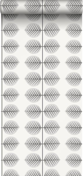 Borastapeter Tapete Blätter Grau - 53 cm x 10.05 m - 660769