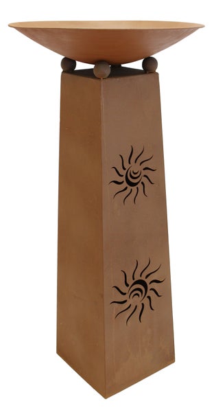 FRANK FLECHTWAREN | Säule Sonne, 2tlg., METALL, Schale ca. Ø 48 cm, GH 103 cm