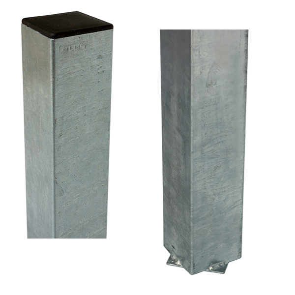 Stahlpfosten verzinkt, quadratisch 8x8x186cm - Einbetonieren