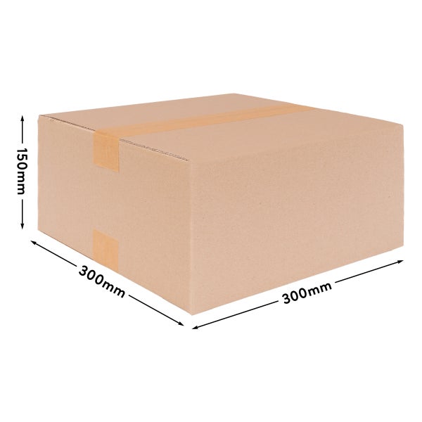 25 Faltkartons 300 x 300 x 150 mm, 1 wellig (DHL Versandkarton) KK 36