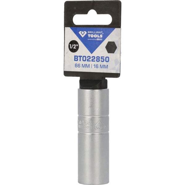 BRILLIANT TOOLS 1/2 Zündkerzen-Stecknuss 16 mm - BT022850