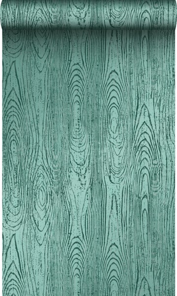 Origin Wallcoverings Tapete Holz-Optik Smaragdgrün - 53 cm x 10.05 m - 347557