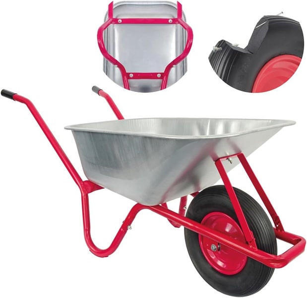 Drahtgitterwagen mit Holzboden und Rollen