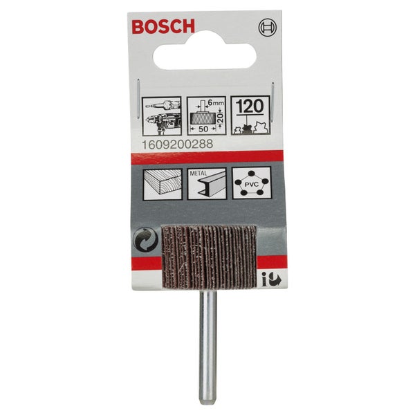 Bosch Logo Schleifmop mit Schaft, Schleifmittel, geeignet für Holz, Metall und PVC