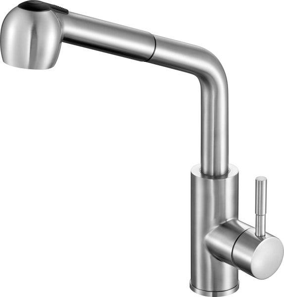 Küchenarmatur Steely, chrom 360°, 31cm, Wasserhahn, Spültischarmatur, Mischbatterie