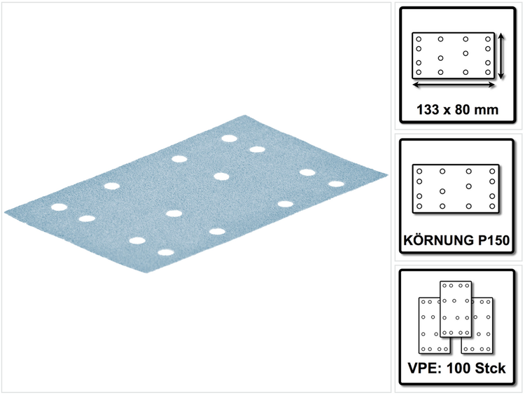 Festool Granat Schleifstreifen STF 80x133 P 150 GR 100 ( 497121 )