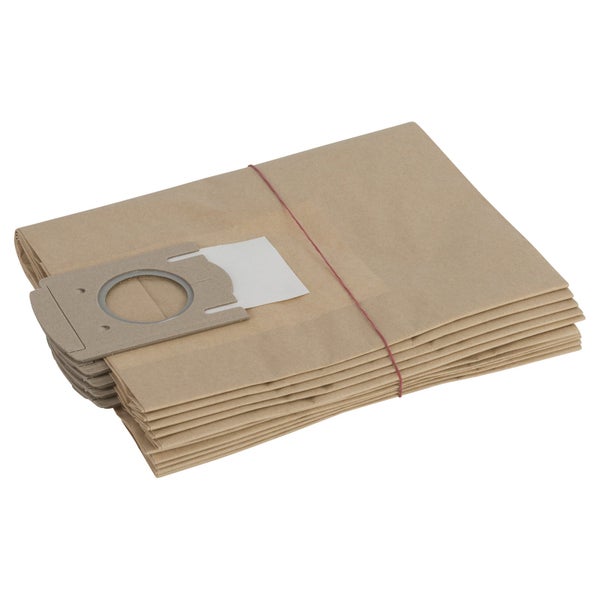 Staubsaugerbeutel aus Papier im Set mit Pappflansch und Dichtung.