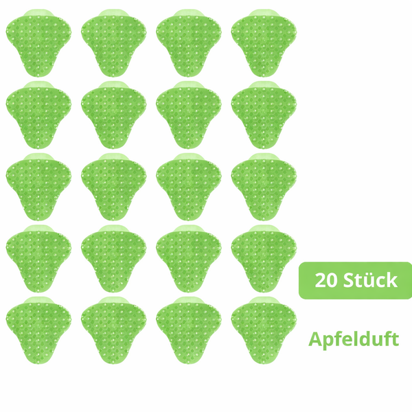 Zwanzig Urinal-Duftsteine mit Apfelduft