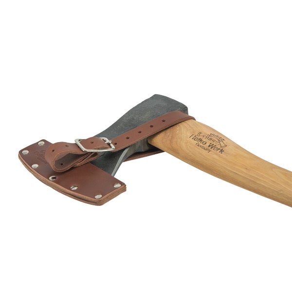 Helko Werk Axt mit Holzstiel und Lederschneidenschutz