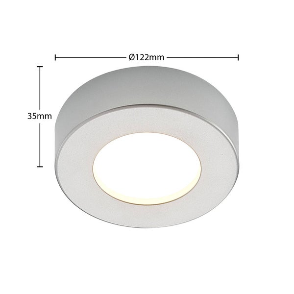 PRIOS LED Deckenleuchte Edwina (Modern) in Alu aus Aluminium (1 flammig, ) - Lampe Deckenlampe Badezimmerleuchte