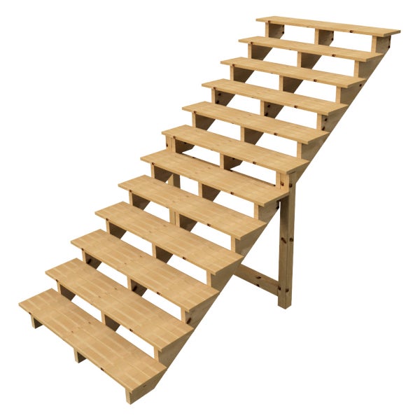 Holztreppe für den Außenbereich